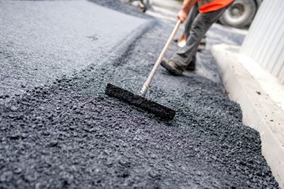 Asphalt Layer Being Spread